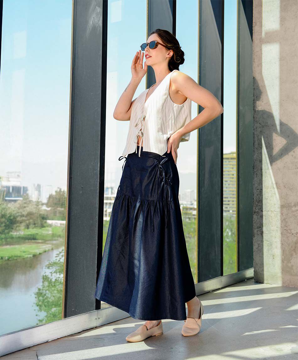 Falda mujer bolsillos