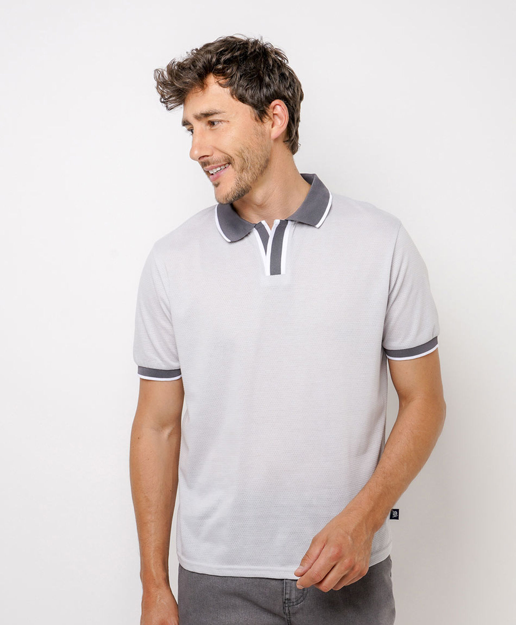 Polera hombre polo color cuello Polera hombre polo color cuello