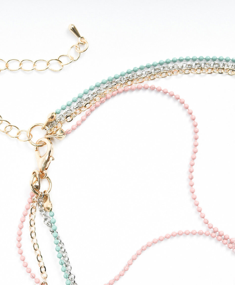Collar mujer multi cadena 1 pieza