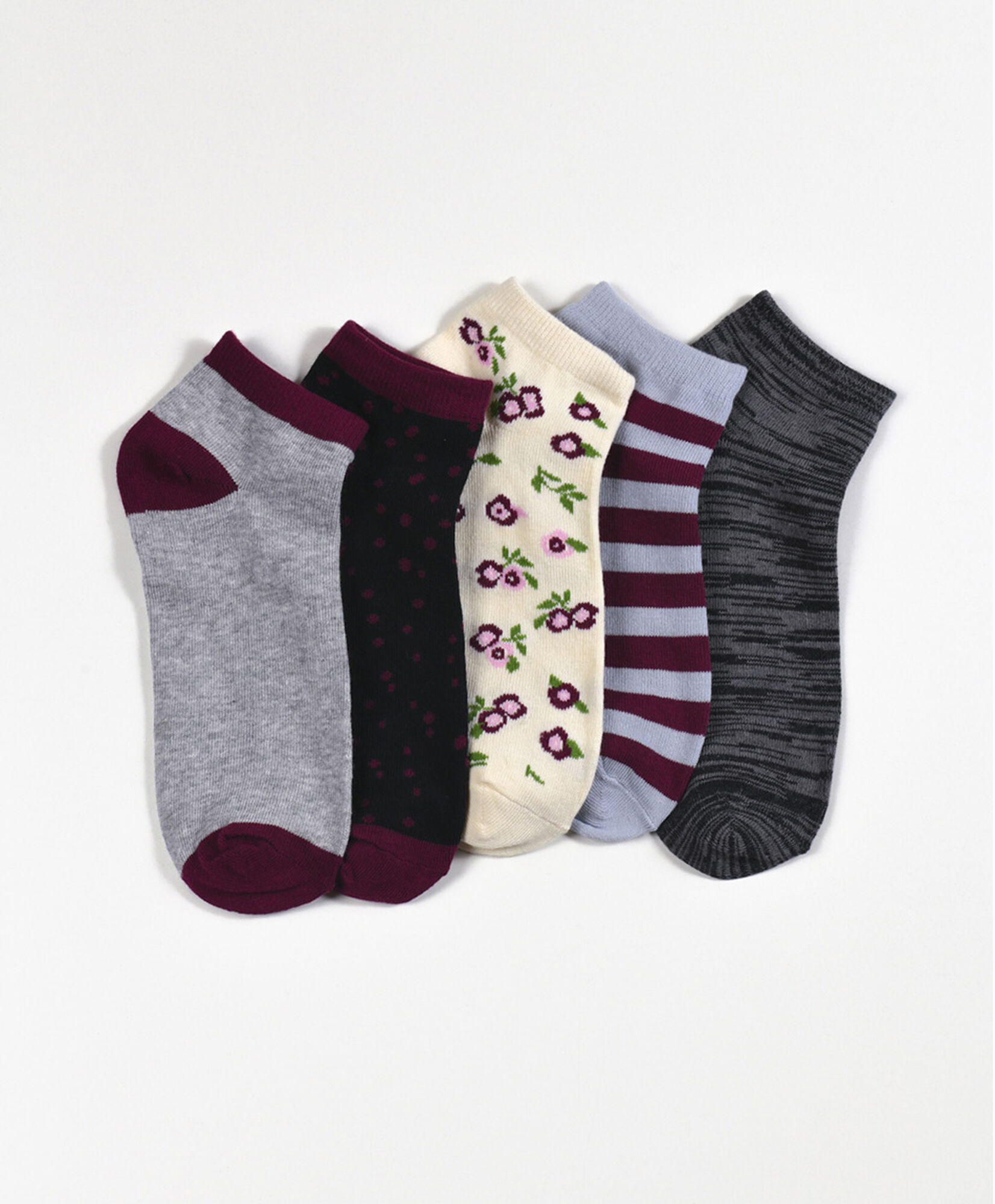 Pack 5 calcetines mujer cortos mix diseños Pack 5 calcetines mujer cortos mix diseños