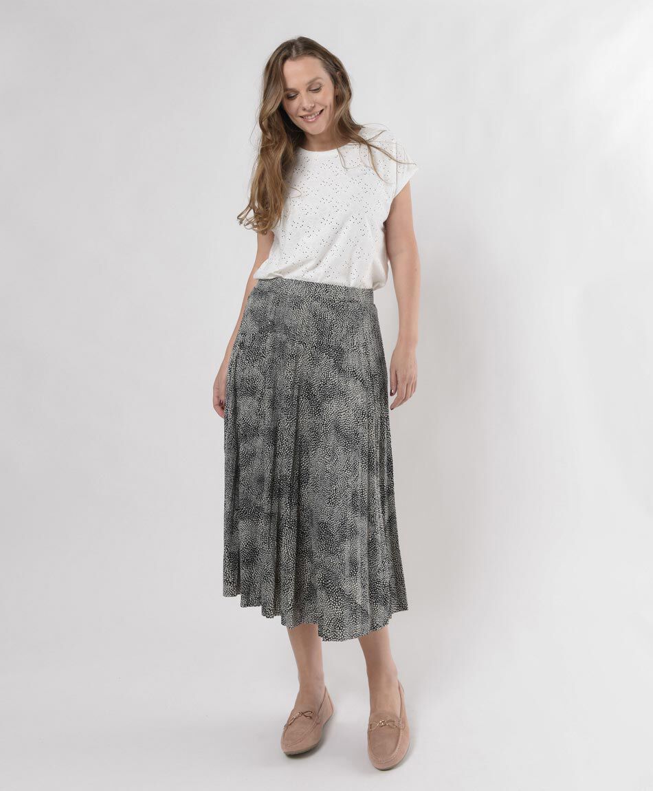 Falda mujer animal print midi