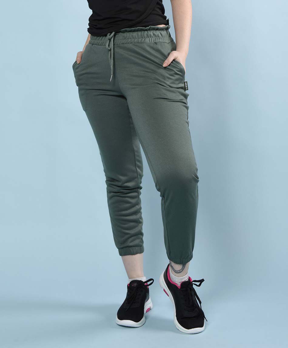 Pantal&oacute;n de buzo tiro alto skinny fit