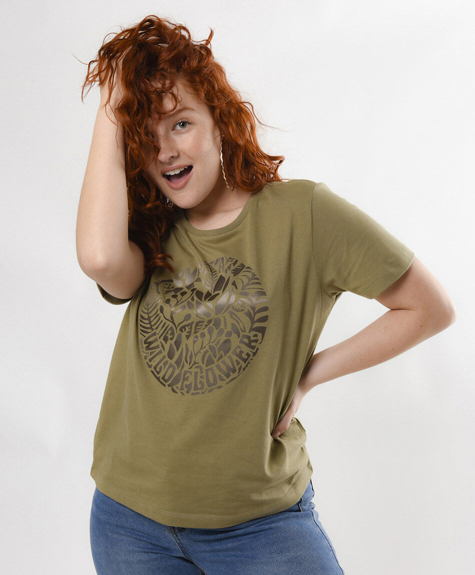 Polera mujer flor salvaje