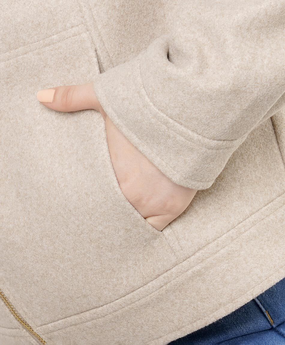 Chaqueta mujer corta bolsillo doble