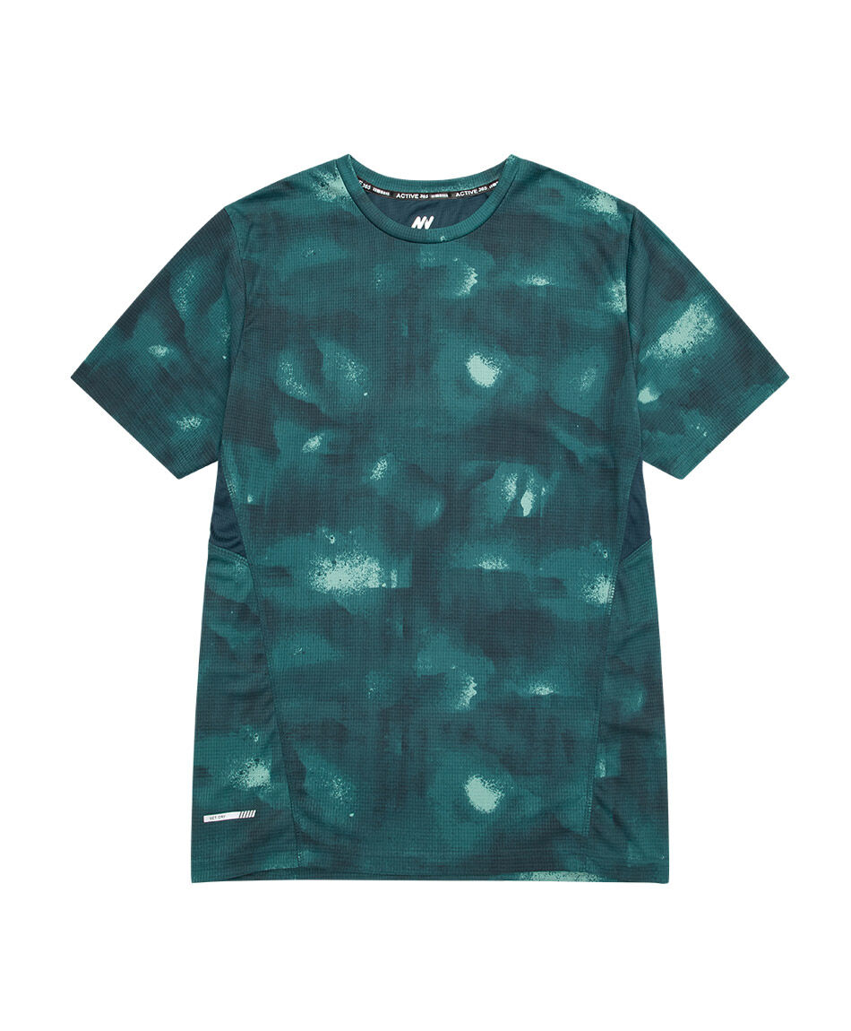 Polera deportiva hombre contrase green
