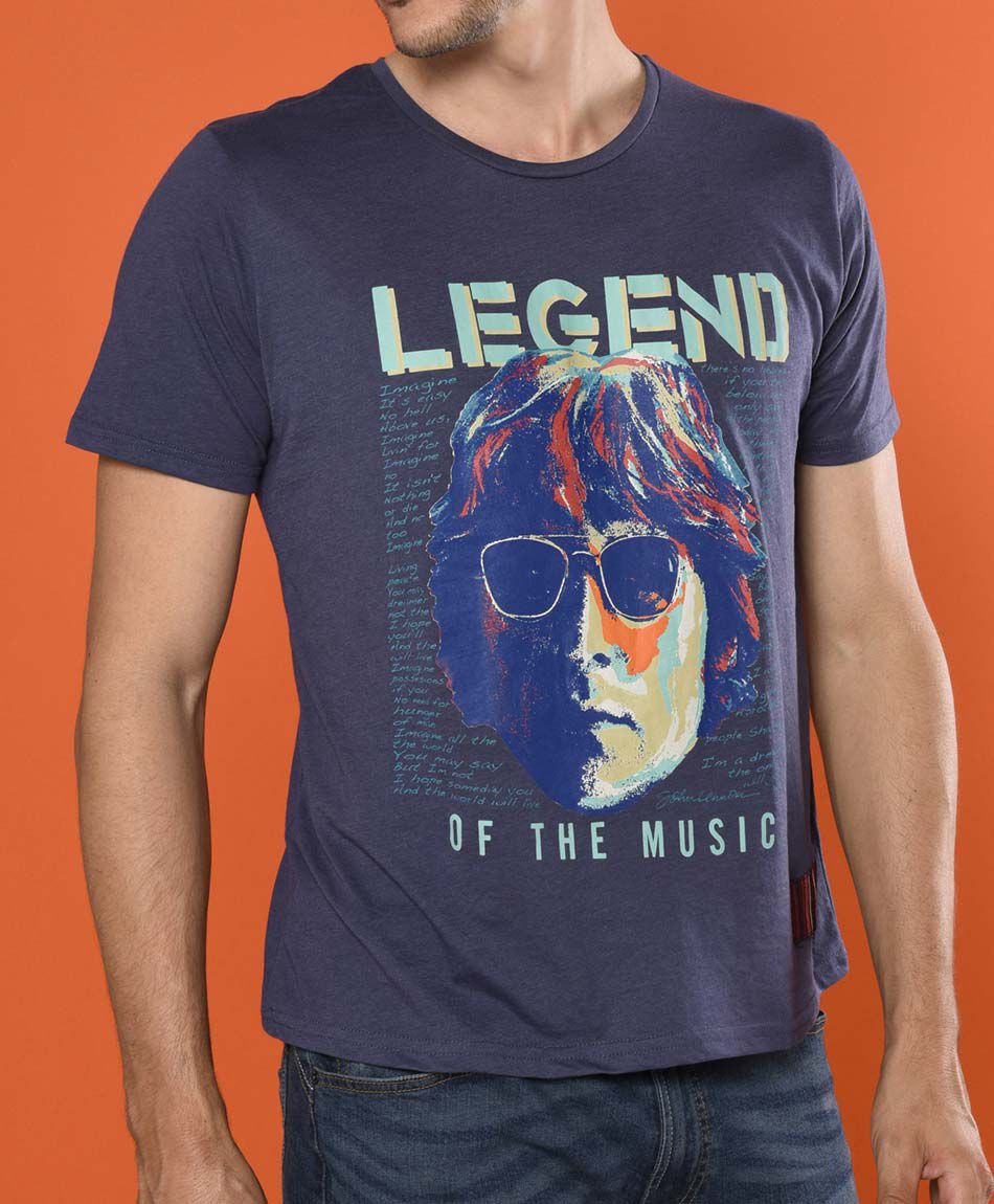 Polera manga corta cuello redondo