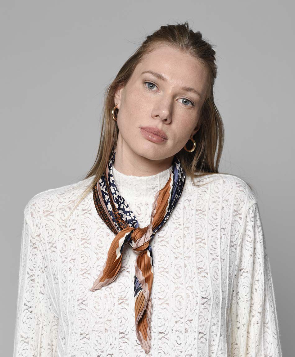 Set aros + pa&ntilde;uelo mujer animal print