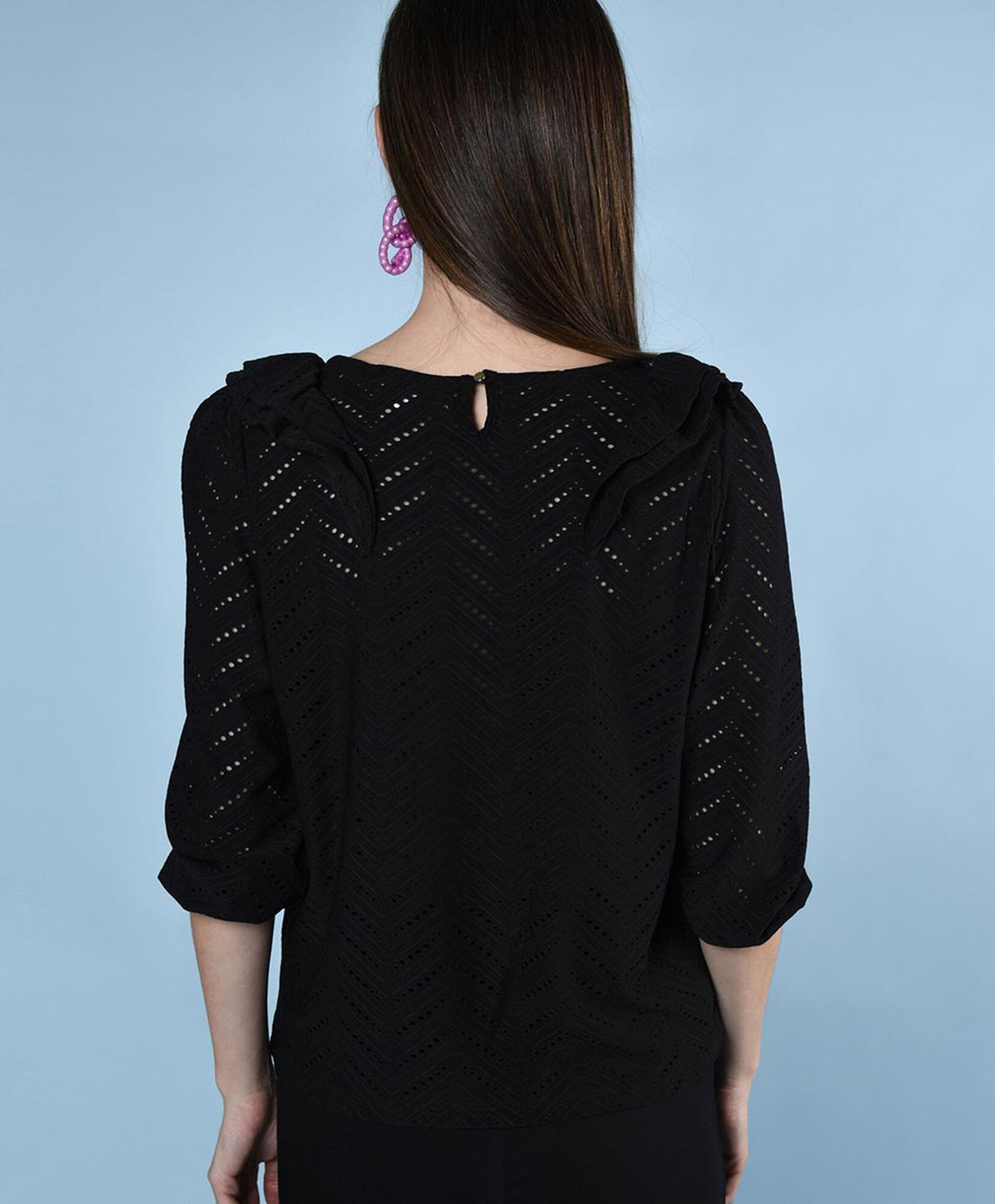 Polera manga 3/4 cuello redondo Polera manga 3/4 cuello redondo