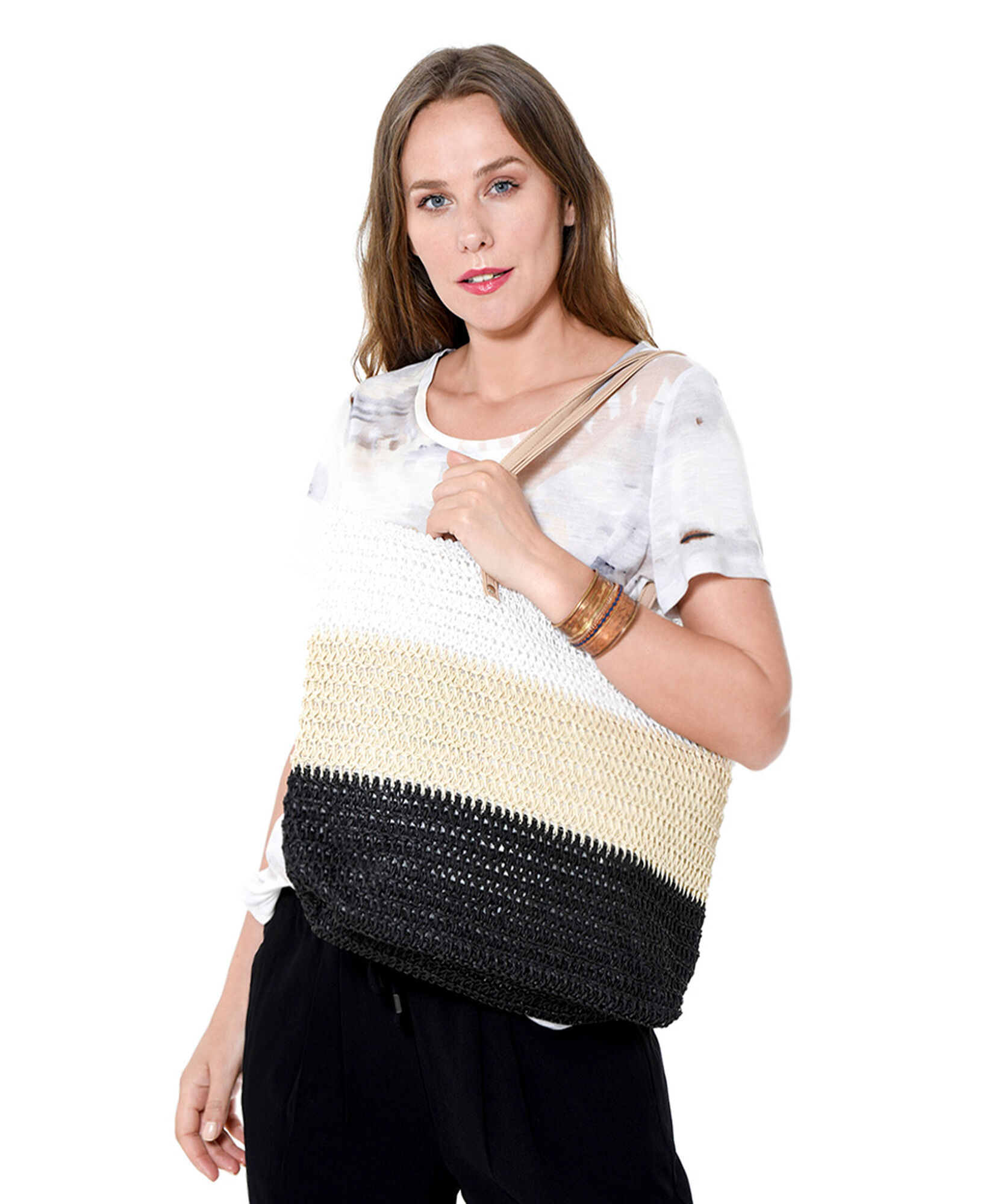Bolso playa tricolor Bolso playa tricolor