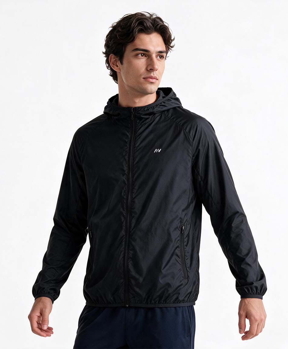 Cortaviento hombre negro