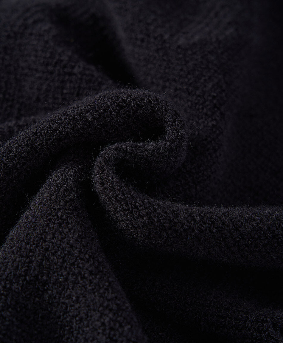 Poncho mujer b&aacute;sico negro