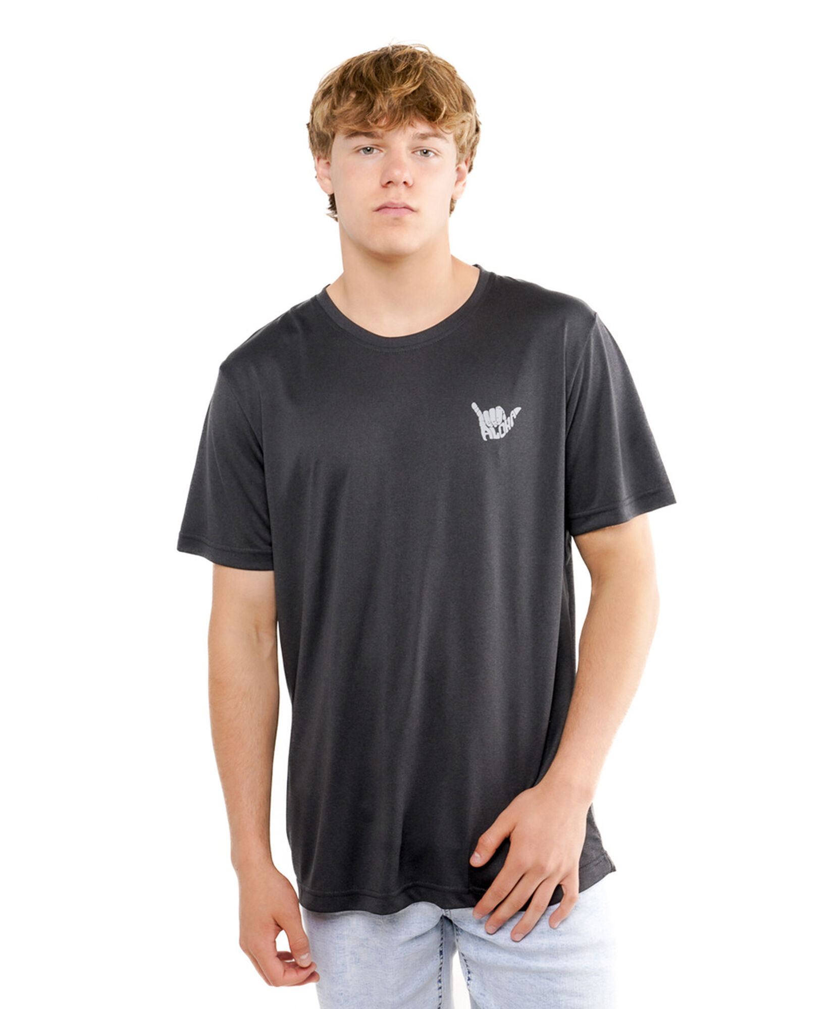 Polera hombre dry fit gris oscuro Polera hombre dry fit gris oscuro