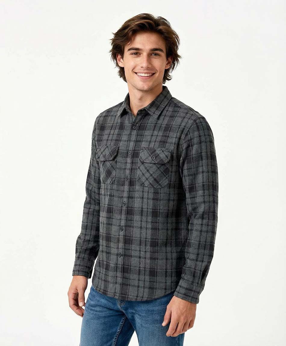 Chaqueta hombre le&ntilde;adora mix gris