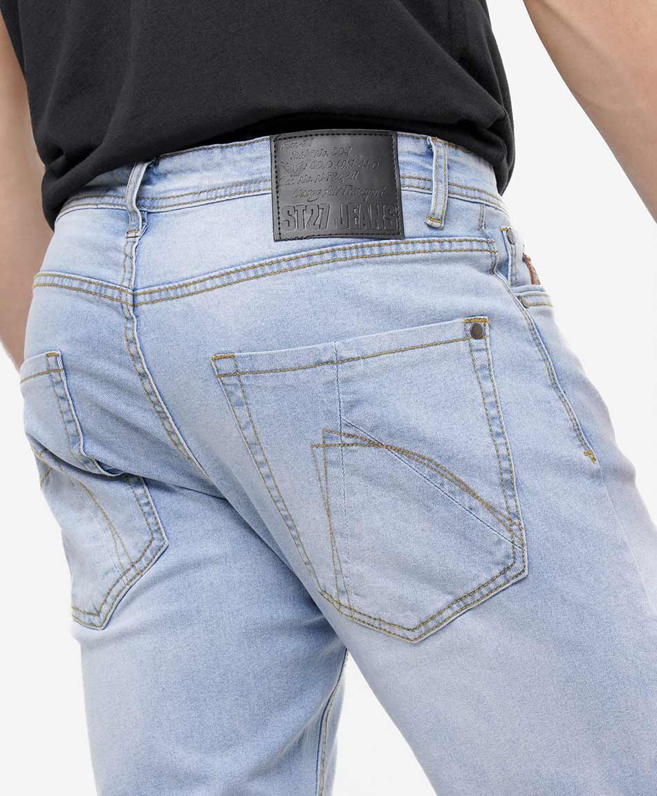 Jeans hombre desgastado slim fit