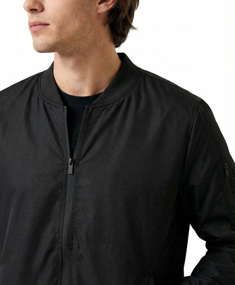 Chaqueta hombre bomber lisa