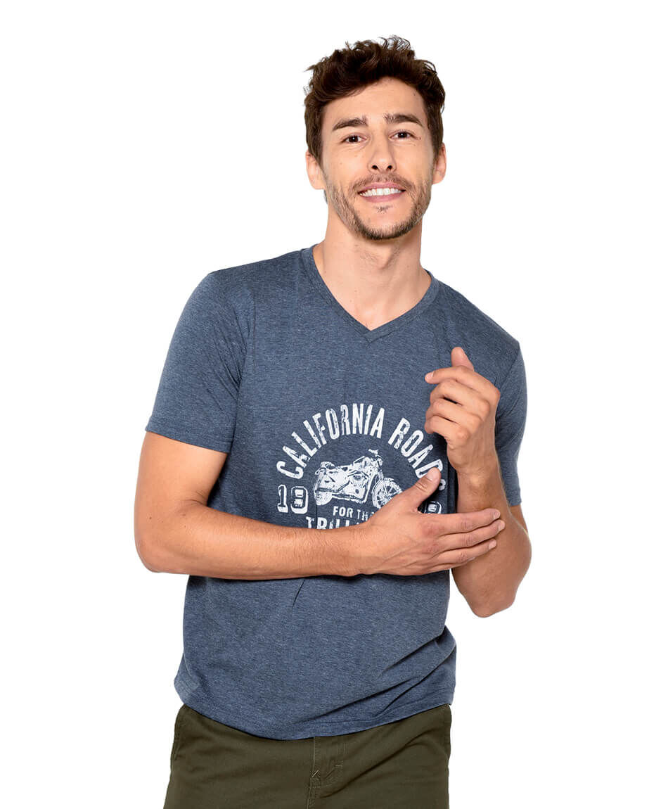 Polera manga corta estampada