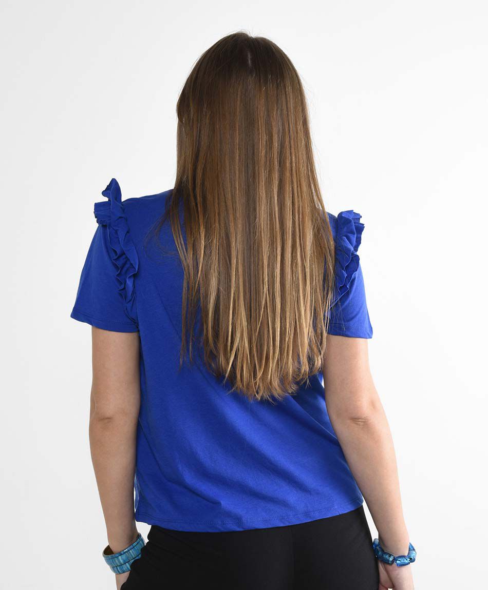 Polera manga corta cuello redondo