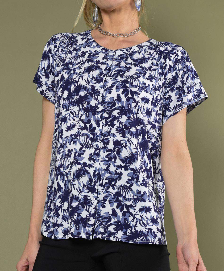 Blusa camisero oversize manga corta