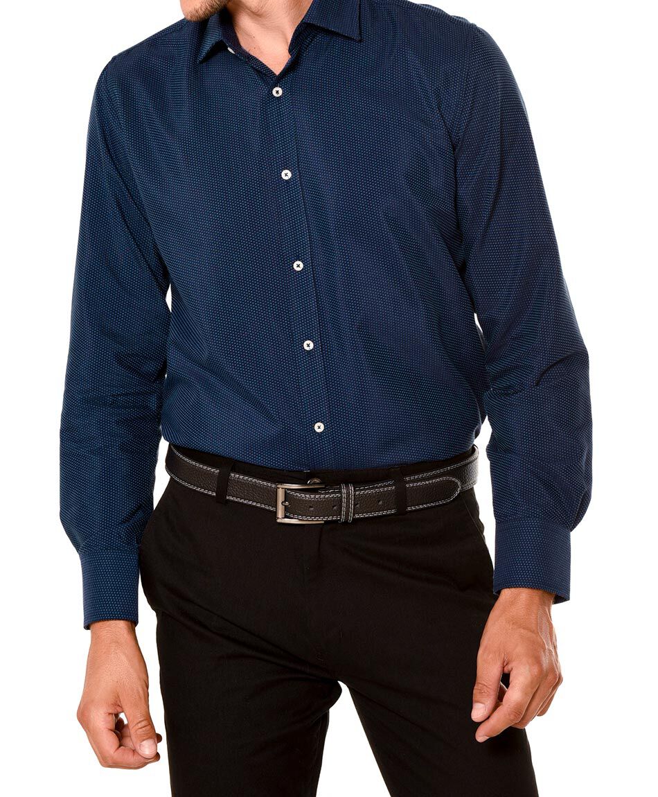 Camisa manga larga dobby