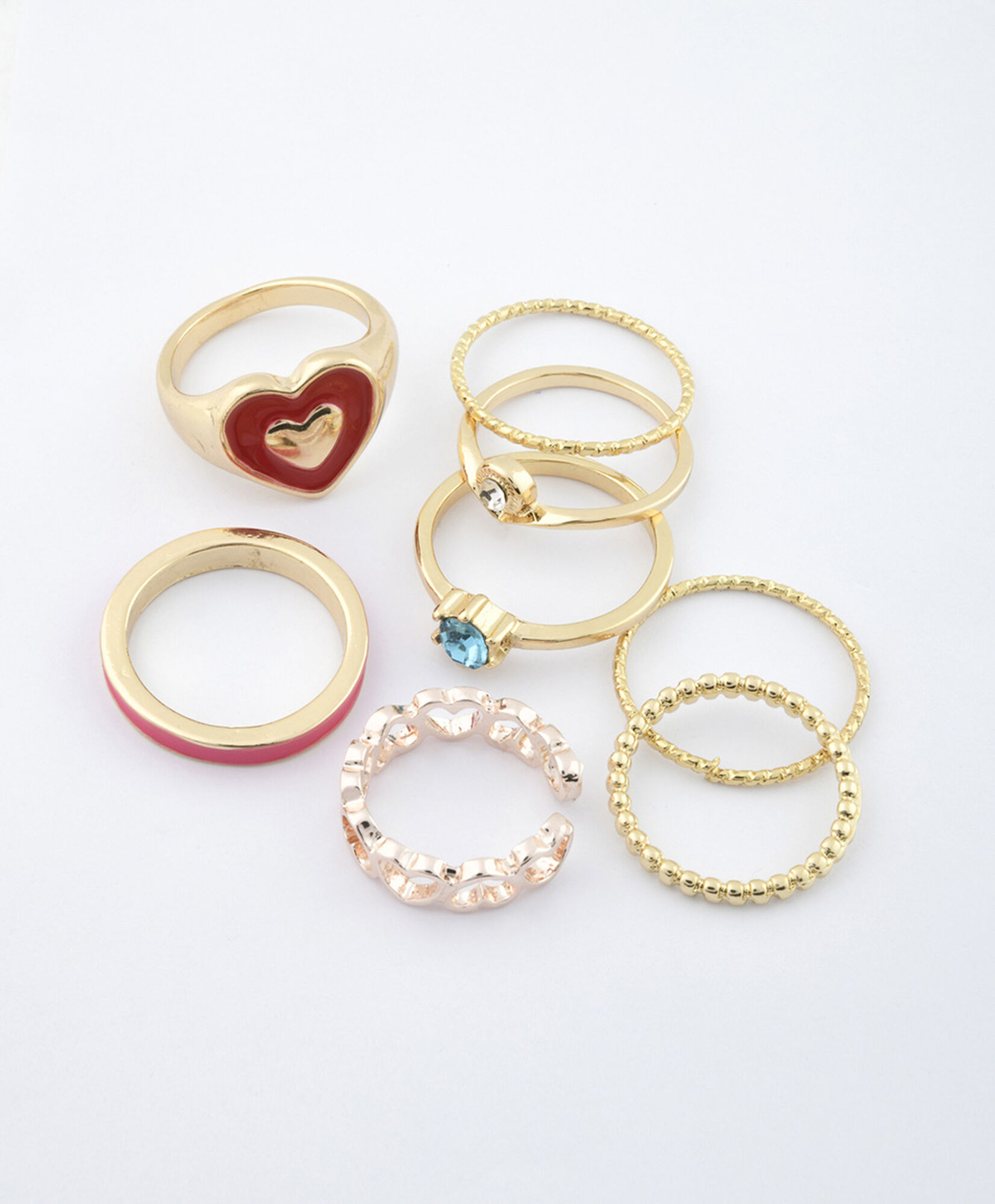 Set 8 anillos mujer diseños  Set 8 anillos mujer diseños