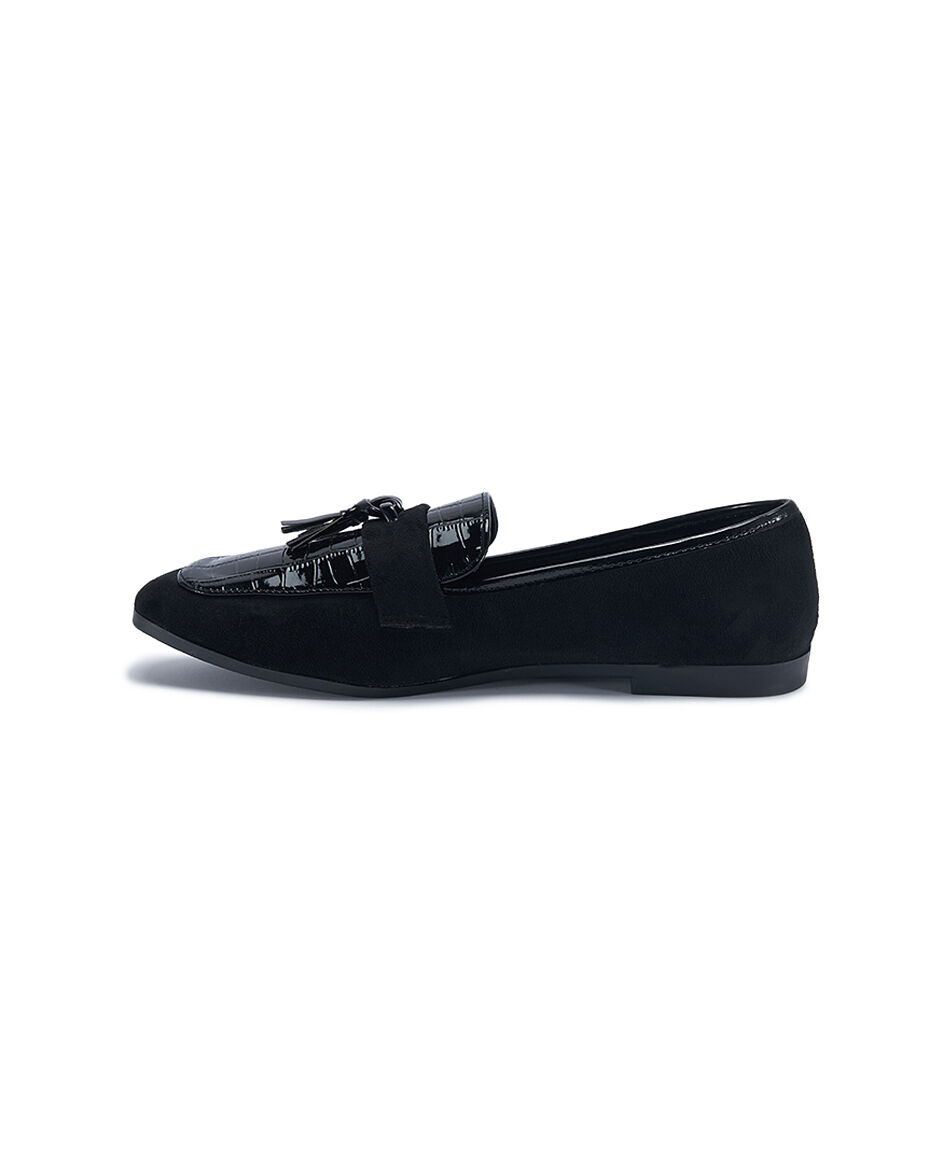 Mocasines mujer cinta black