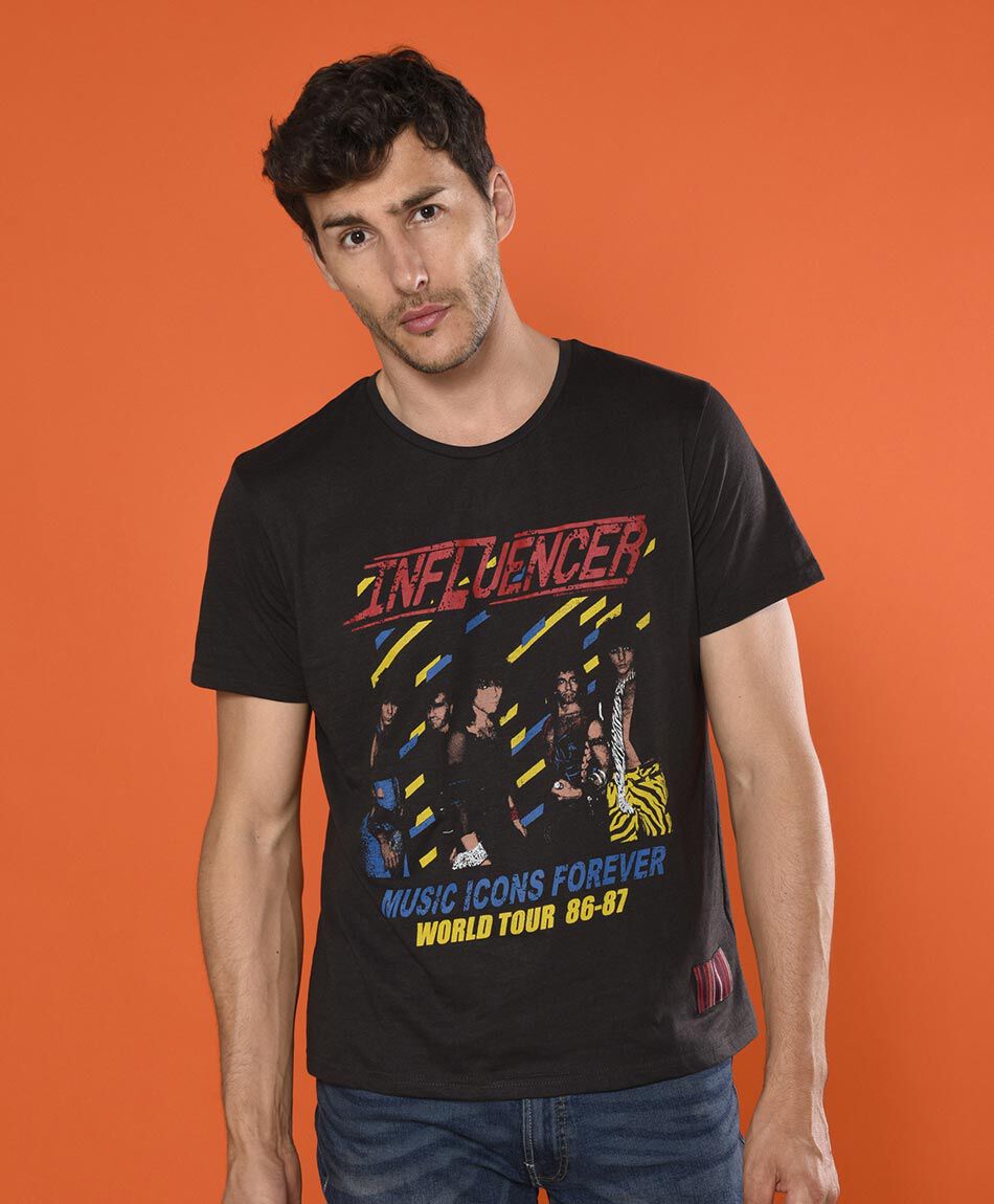 Polera manga corta cuello redondo