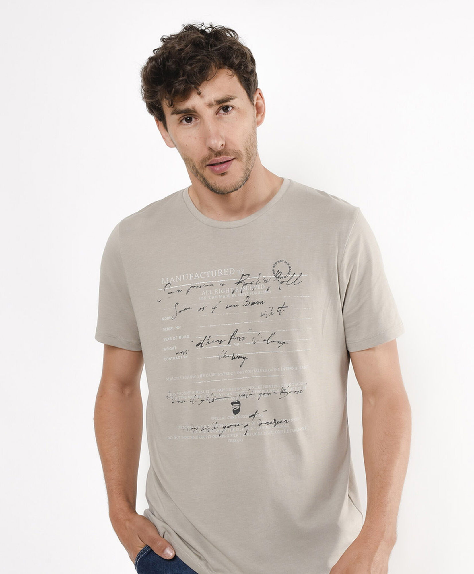 Polera hombre estampada origen Polera hombre estampada origen