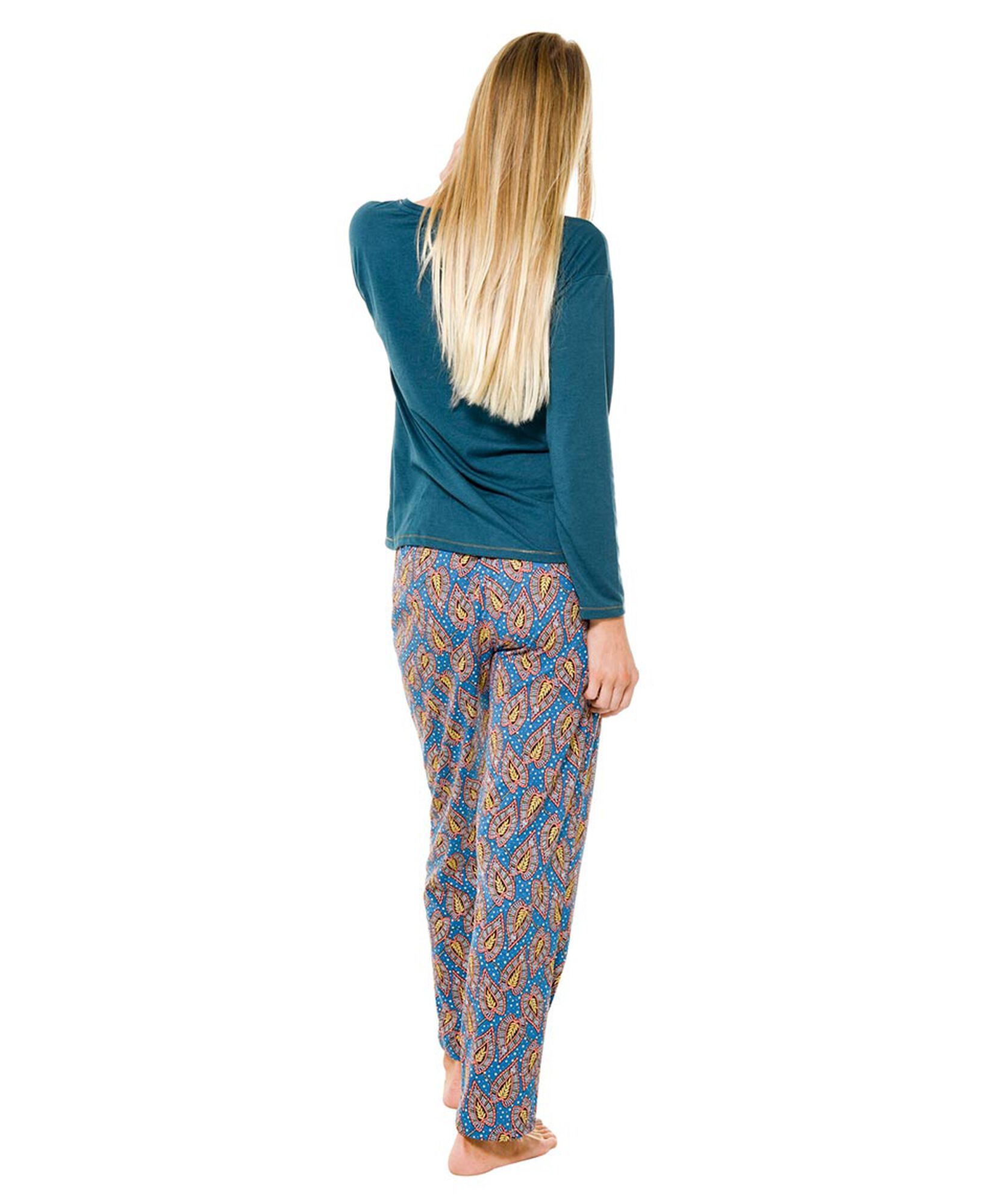 Pijama cotton azul print Pijama cotton azul print