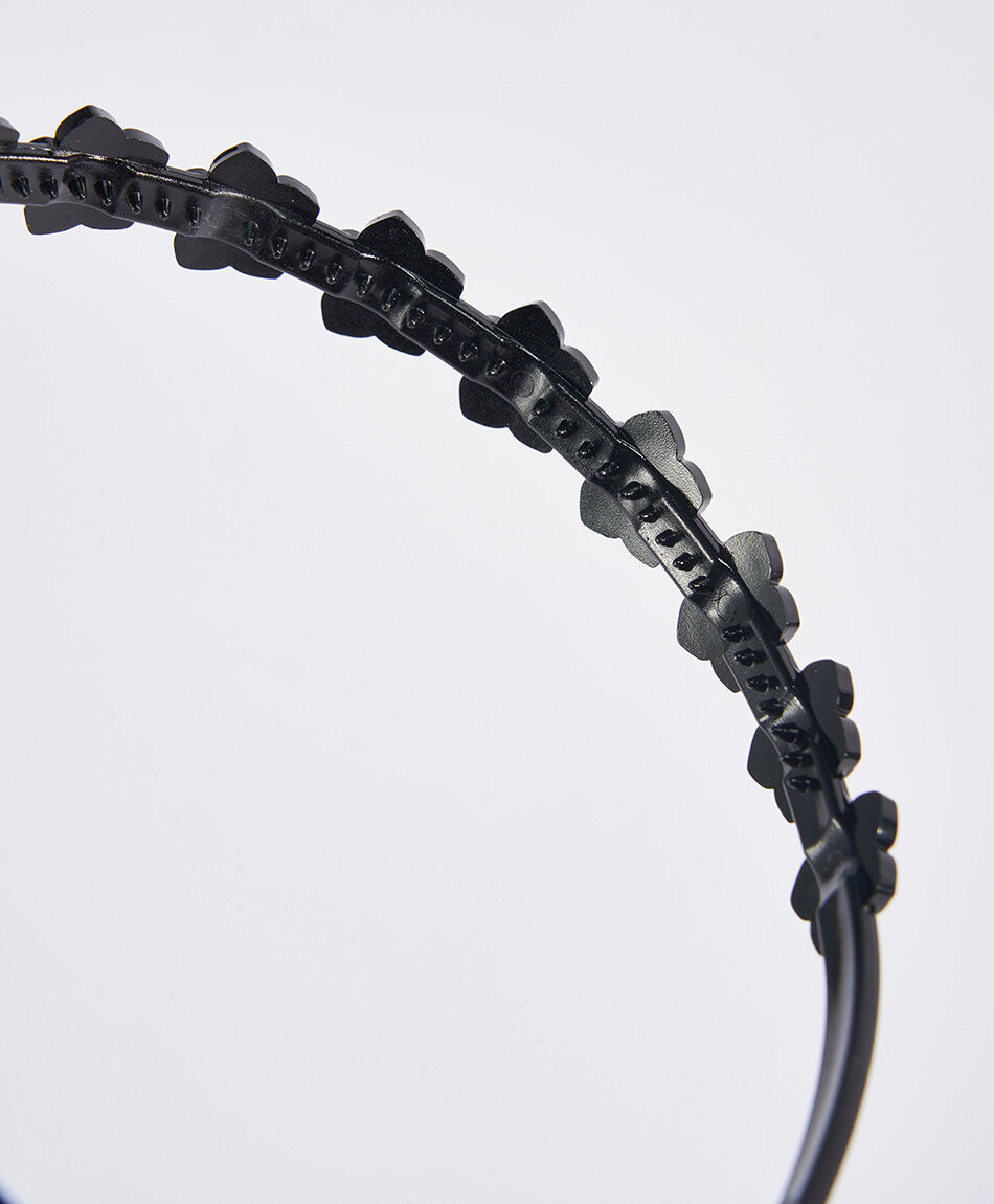 Cintillo mujer flores black