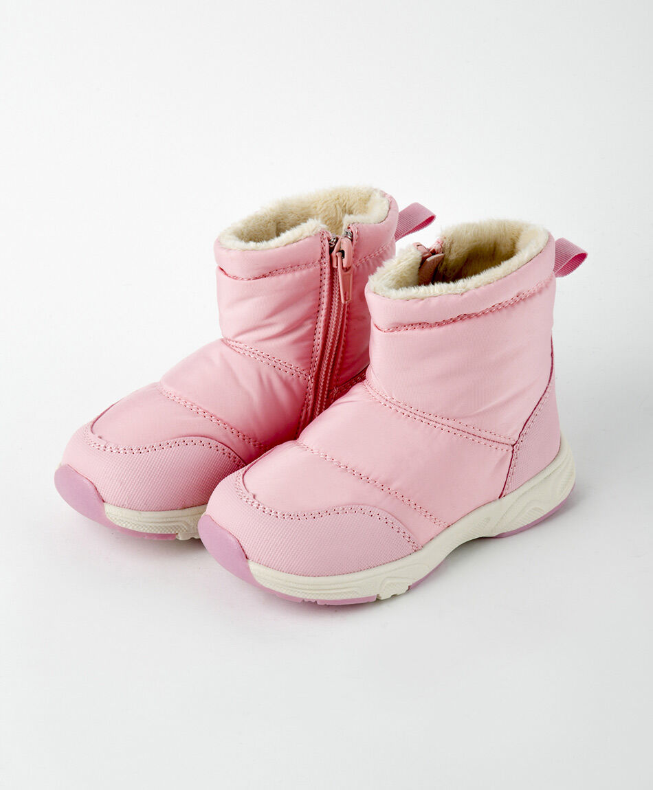 Bota infantil forrada rosada