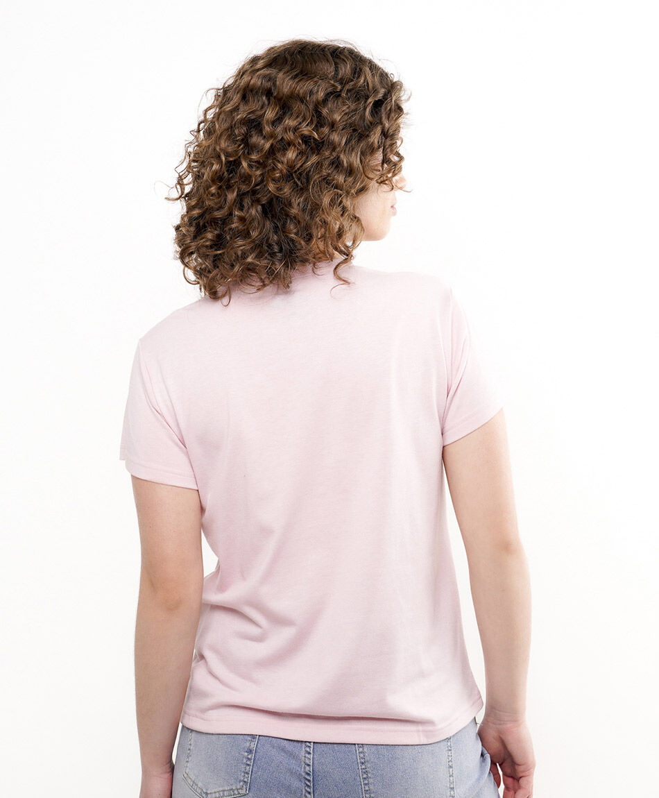 Polera mujer cl&aacute;sica rosada