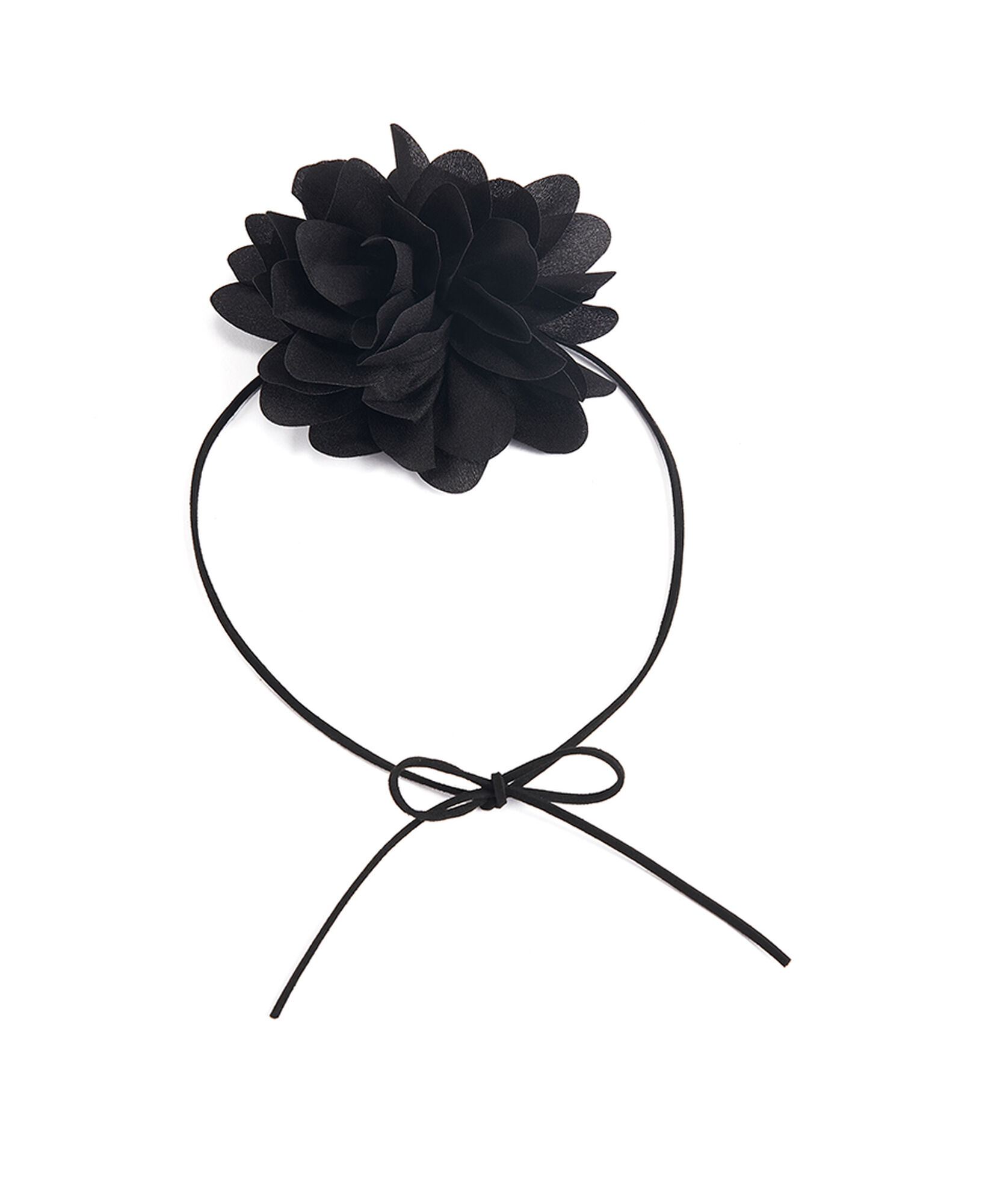 Collar mujer flor negra Collar mujer flor negra