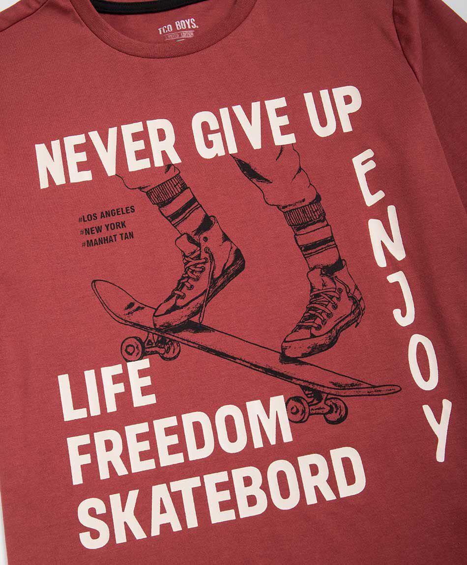 Polera ni&ntilde;o never give up