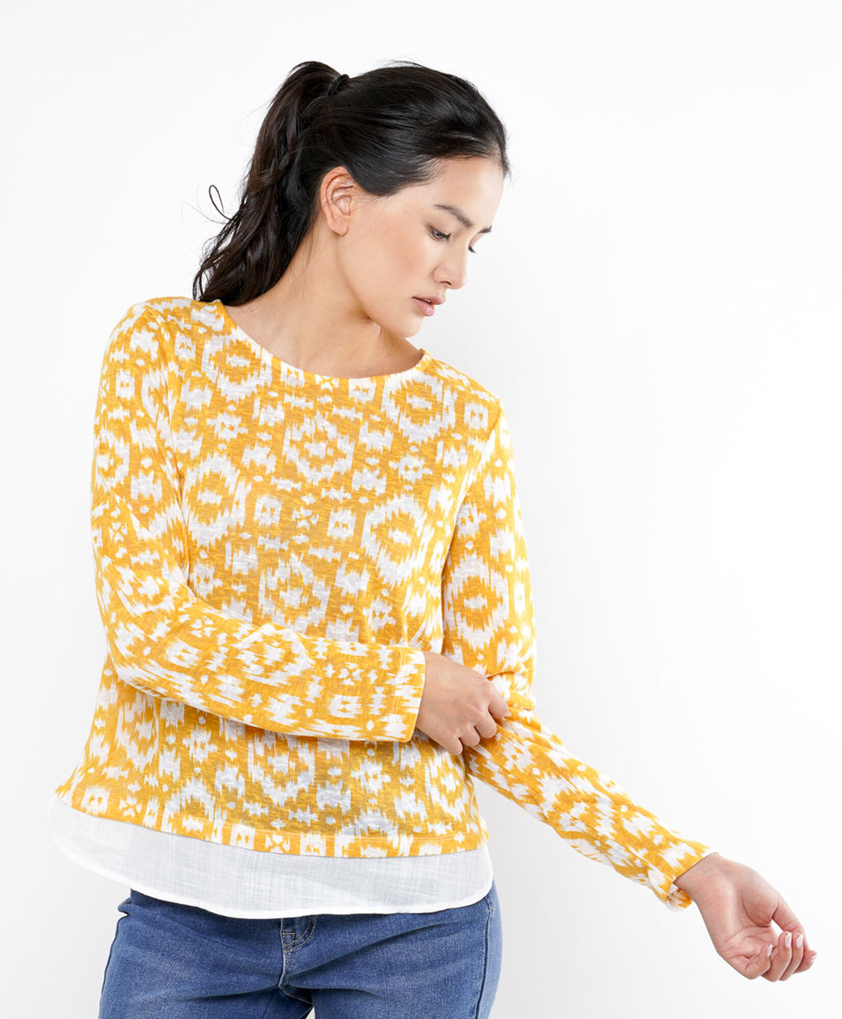 Polera mujer print mix Polera mujer print mix