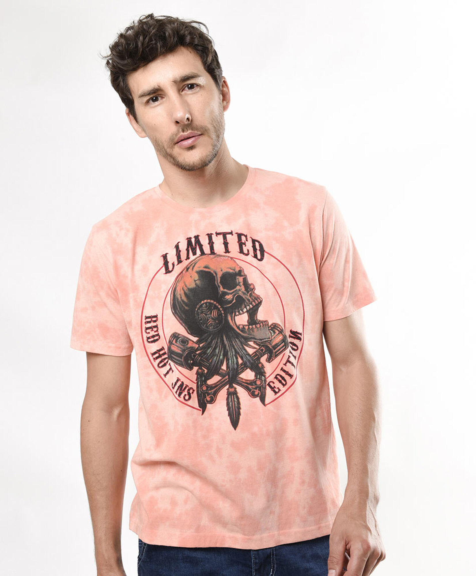 Polera hombre tie dye estampada Polera hombre tie dye estampada