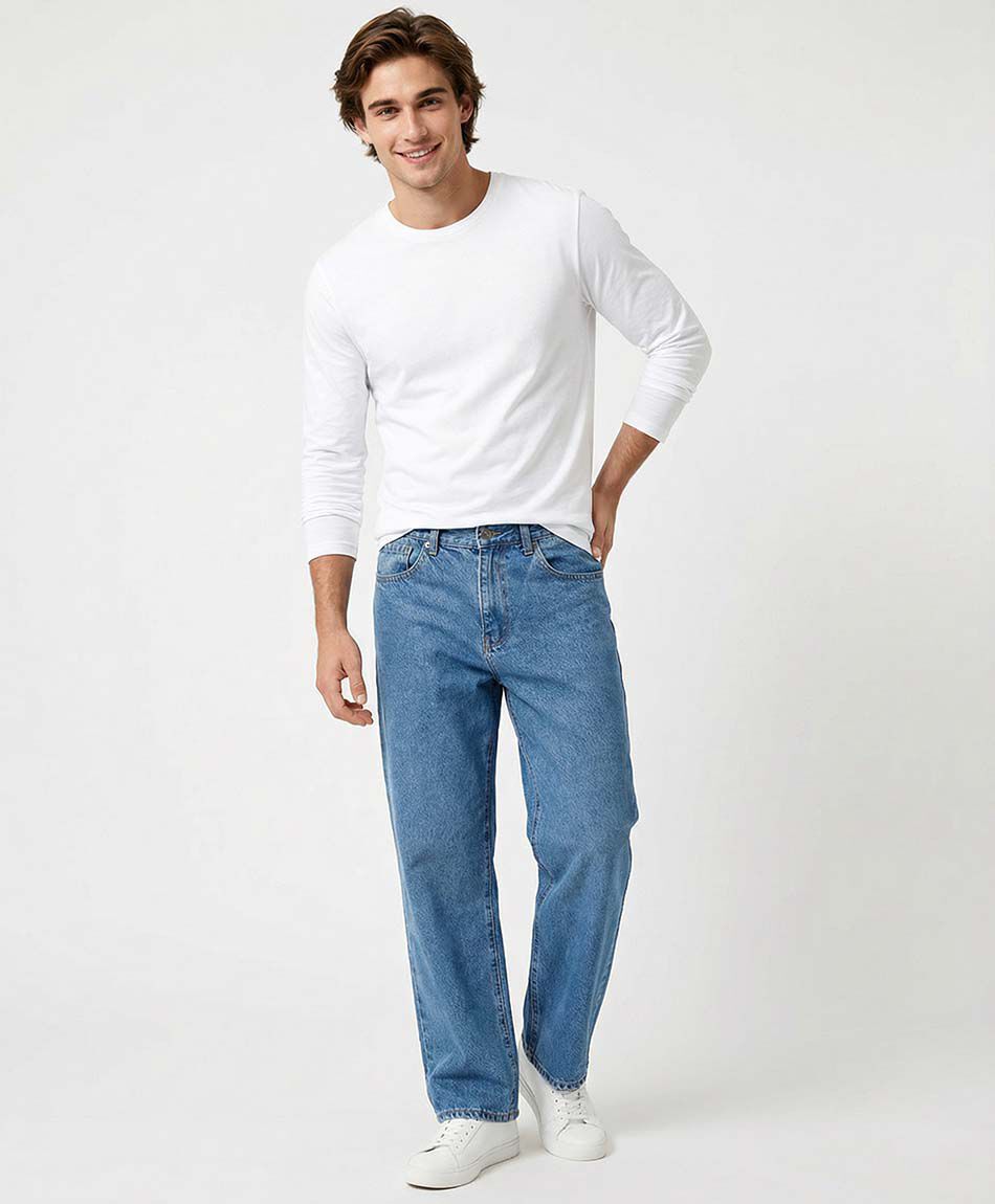 Jeans hombre baggy blue pro