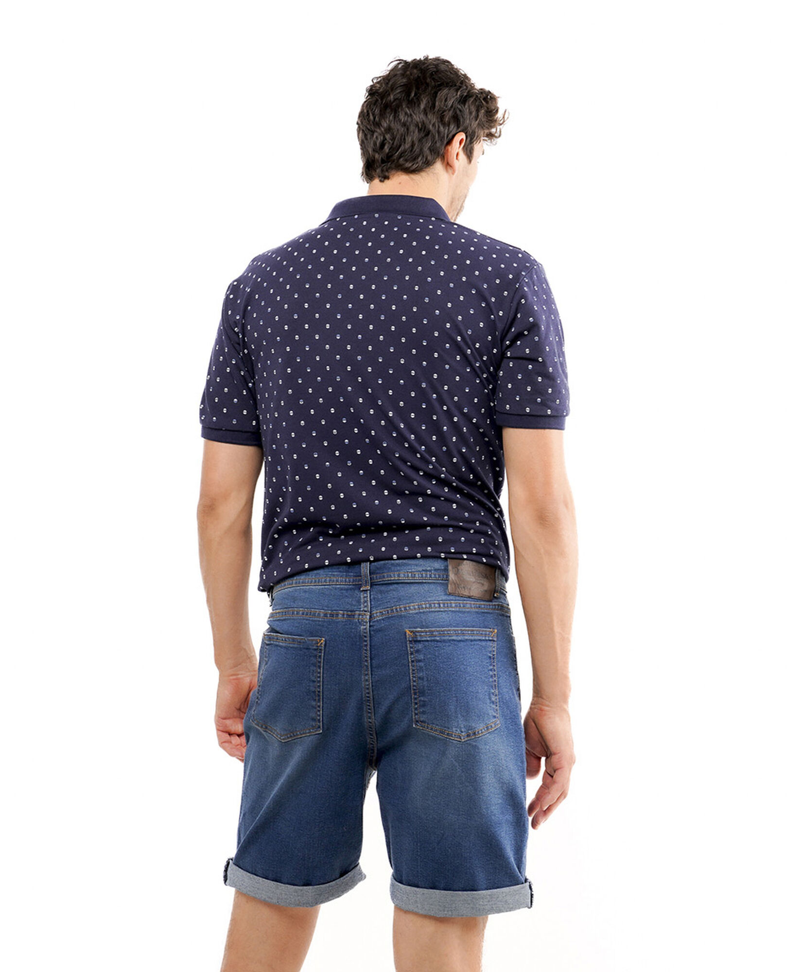 Short hombre mezclilla basta doblada Short hombre mezclilla basta doblada