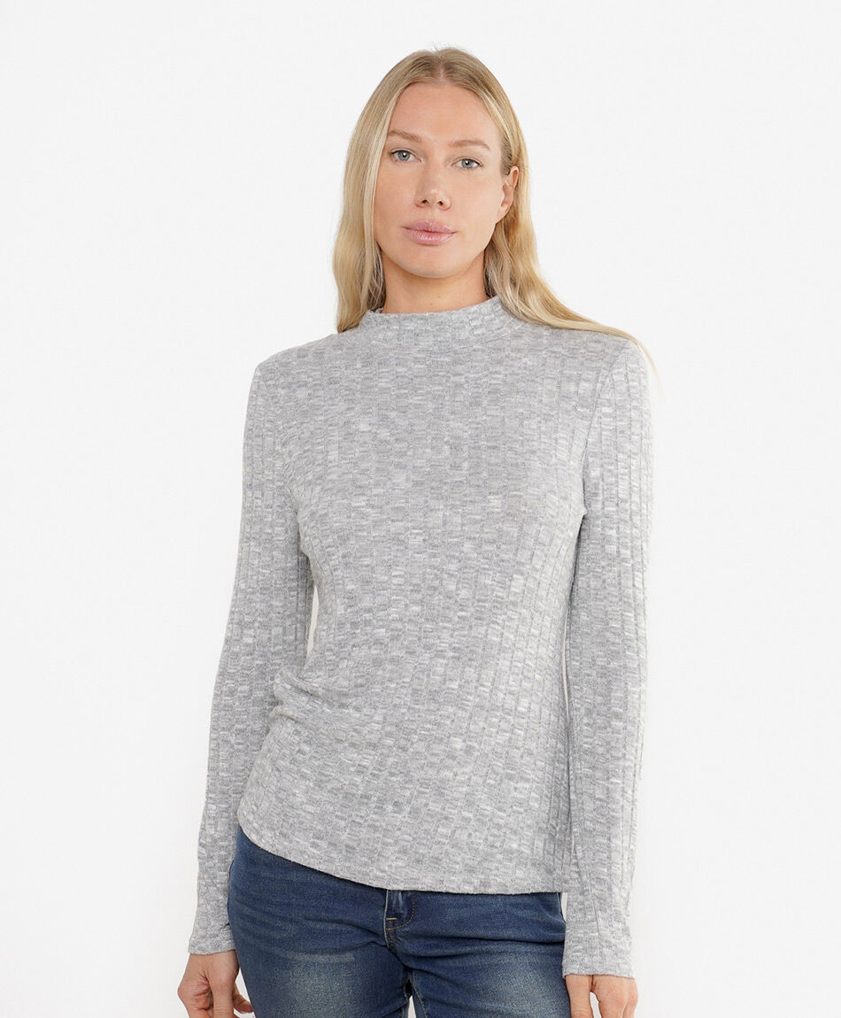 Polera mujer tejido rib