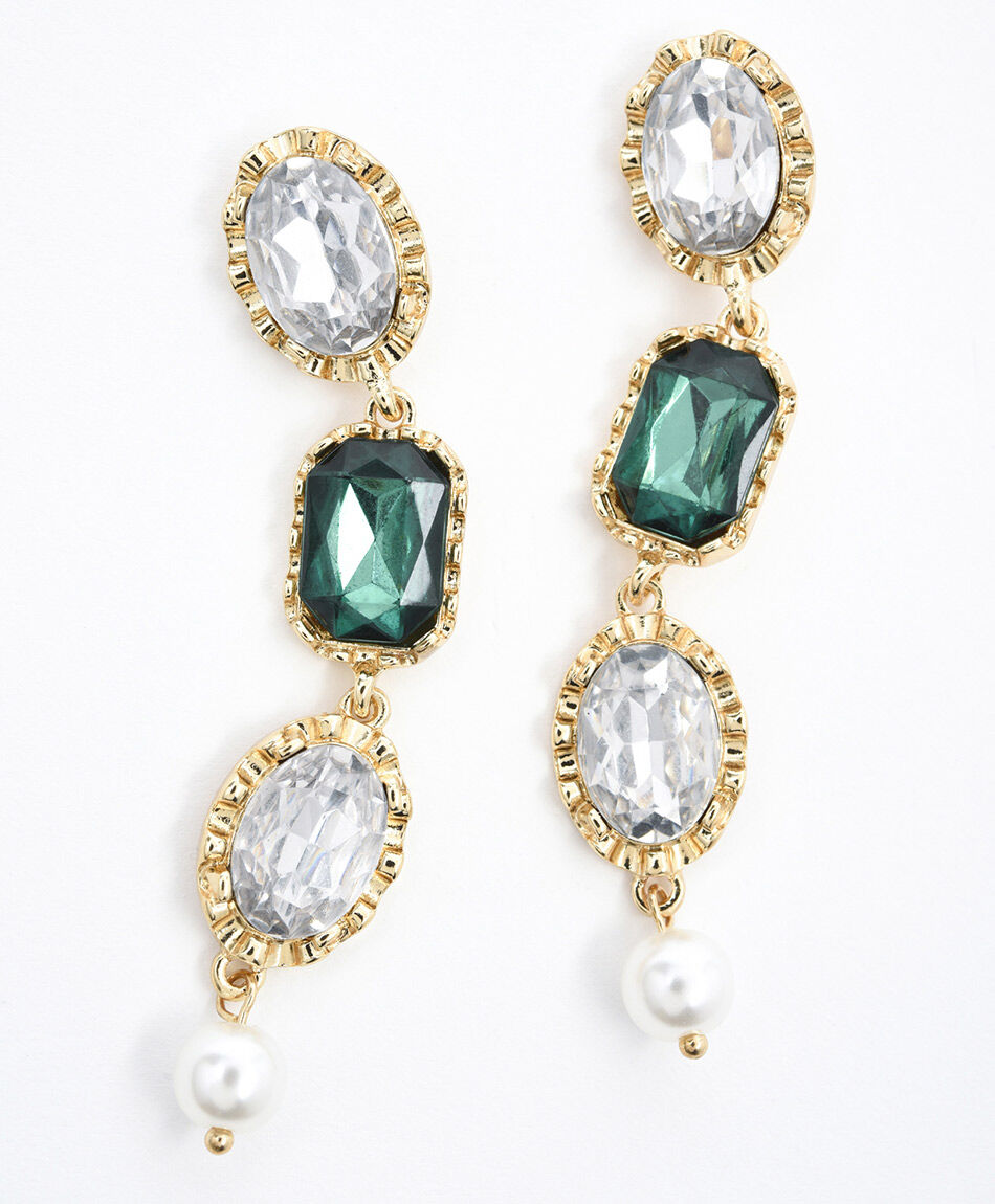 Aros mujer colgantes con piedras