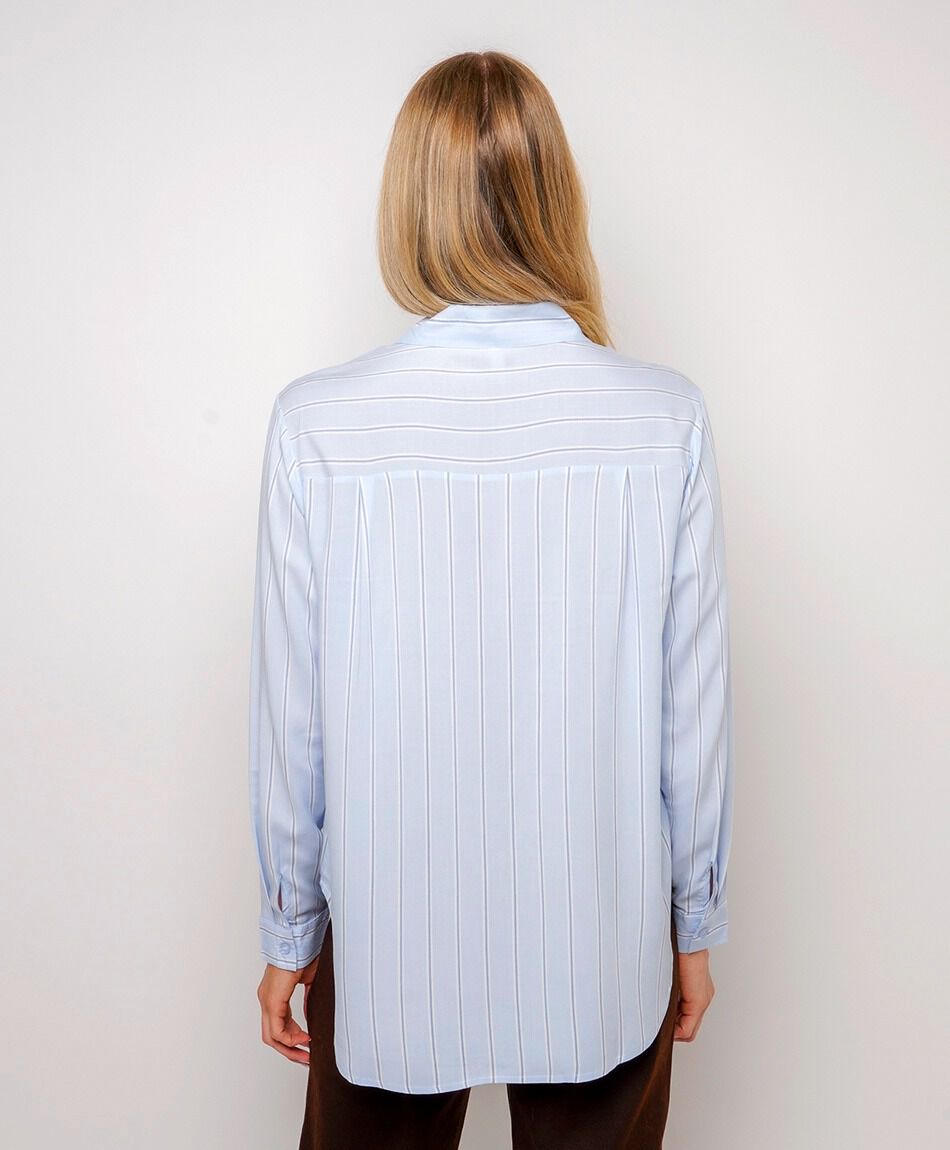 Blusa mujer camisera listada