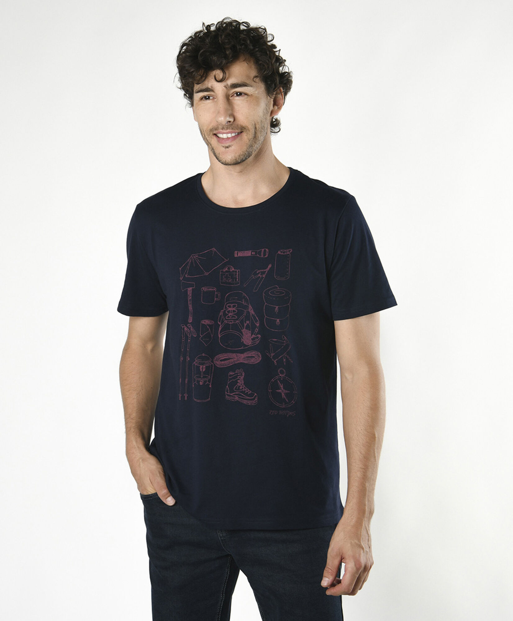 Polera hombre estampado outdoor Polera hombre estampado outdoor