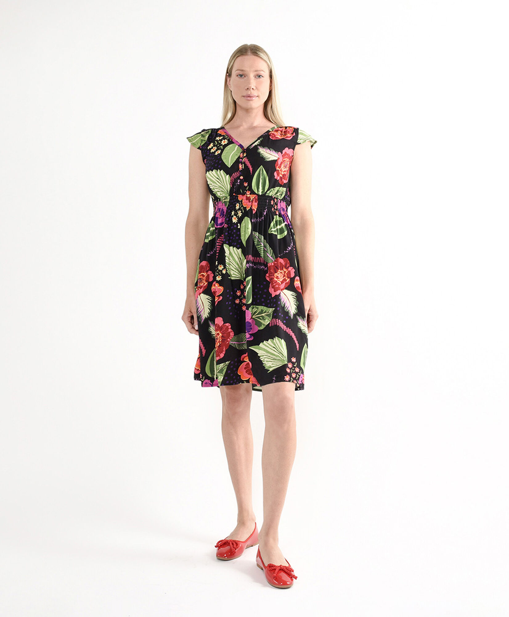 Vestido mujer print hojas Vestido mujer print hojas