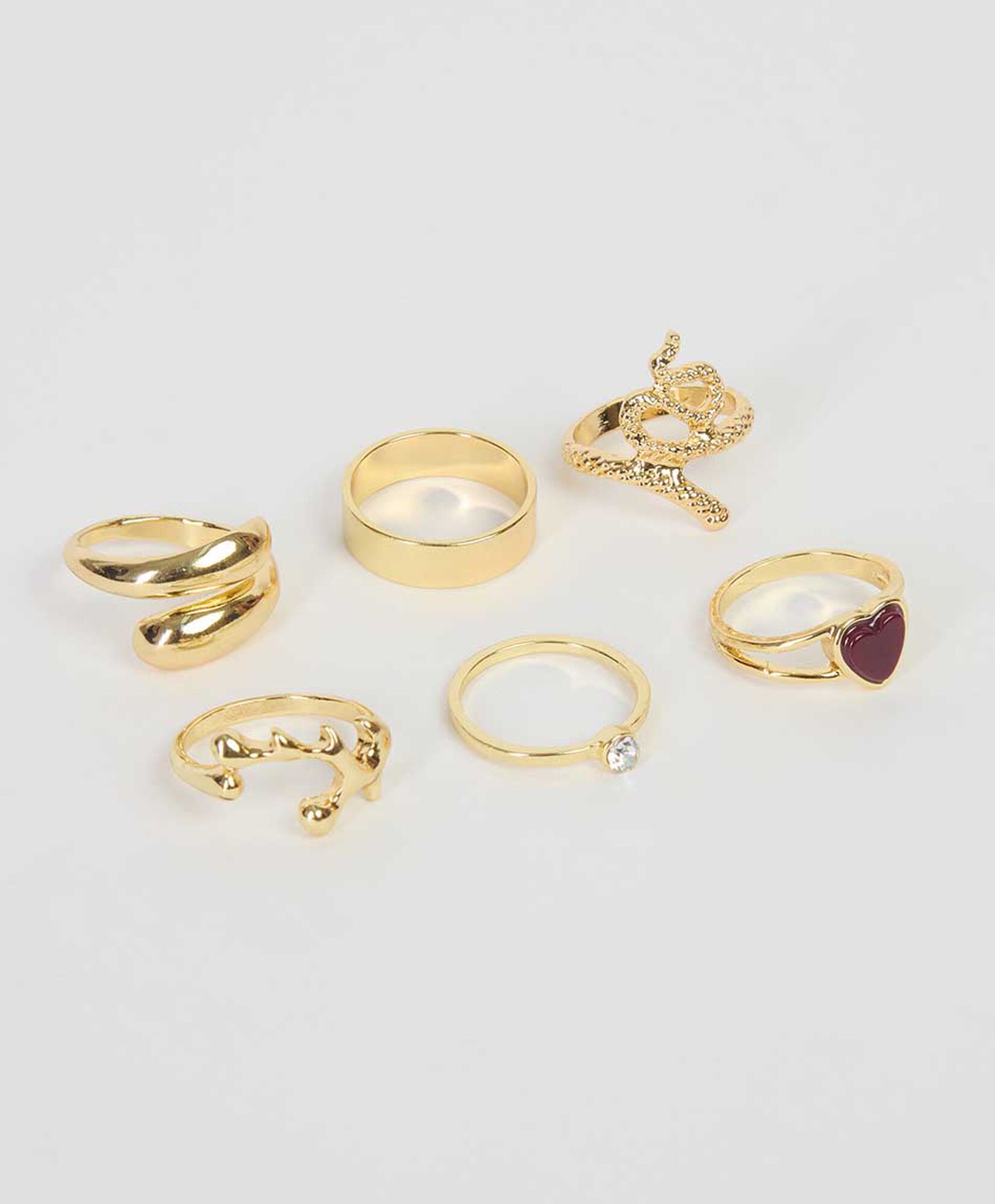 Set 5 anillos mujer gold Set 5 anillos mujer gold