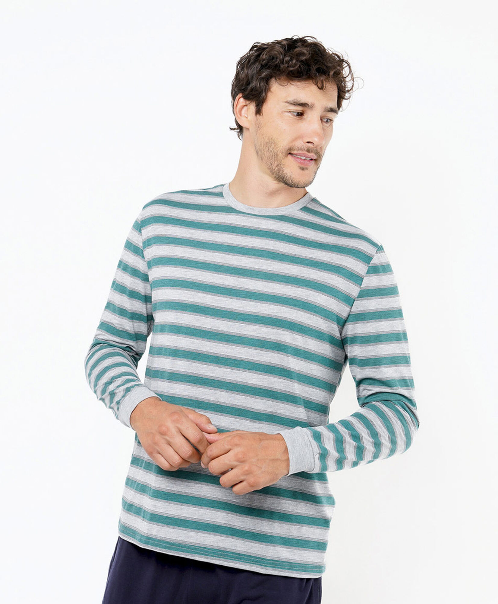 Pijama hombre líneas verdes Pijama hombre líneas verdes