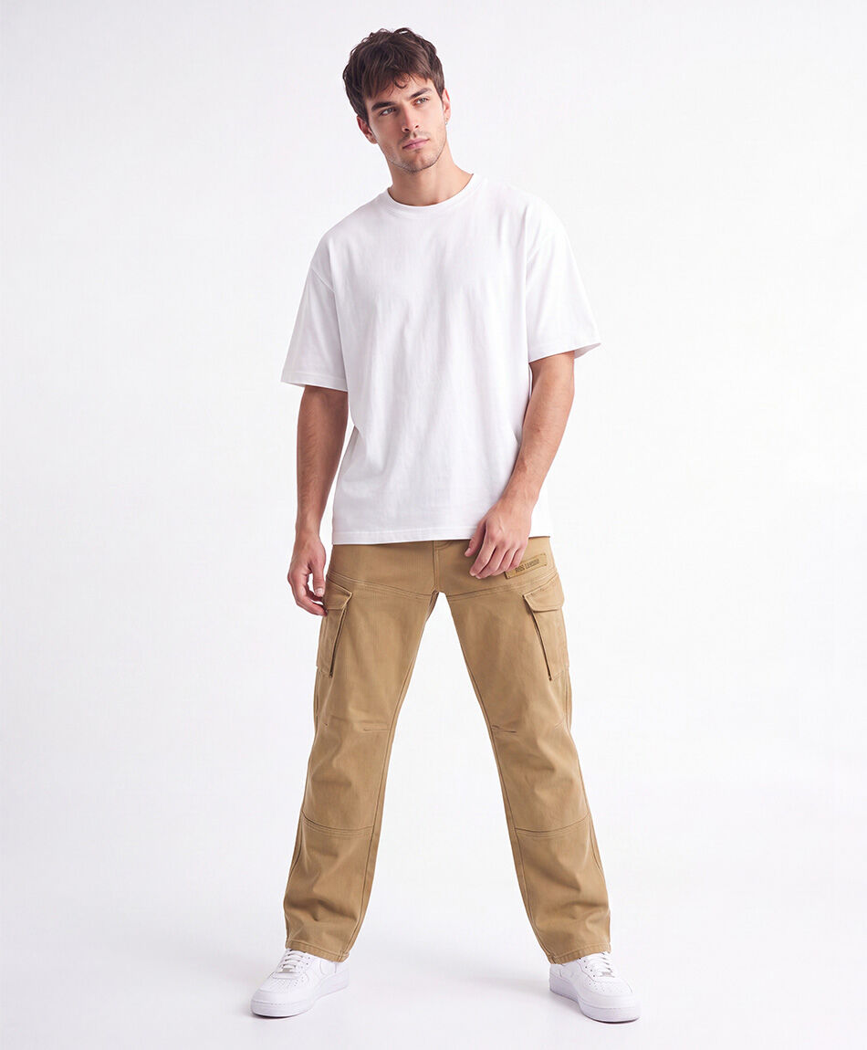 Jeans hombre cargo costuras