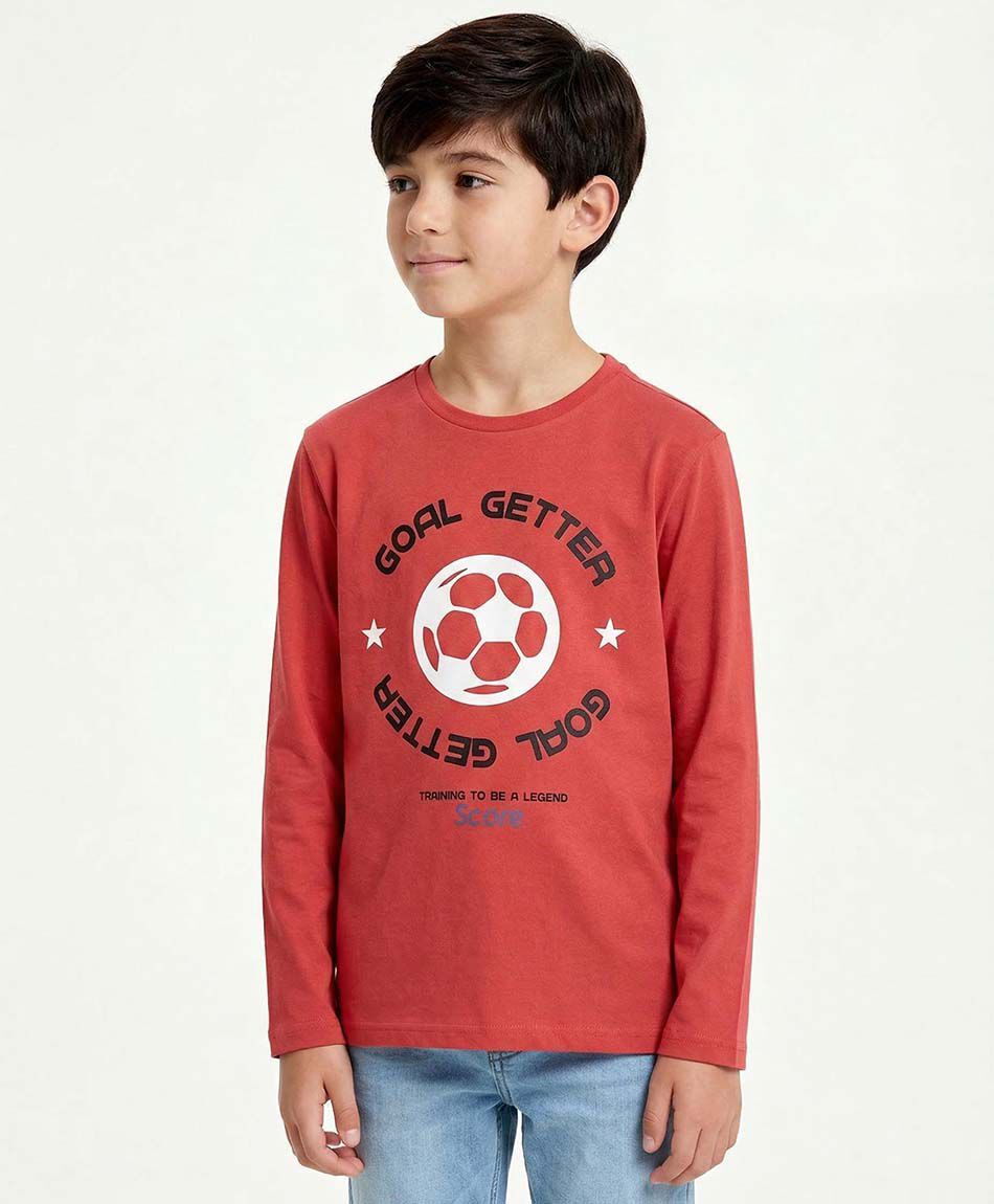 Polera ni&ntilde;o estampada deportes