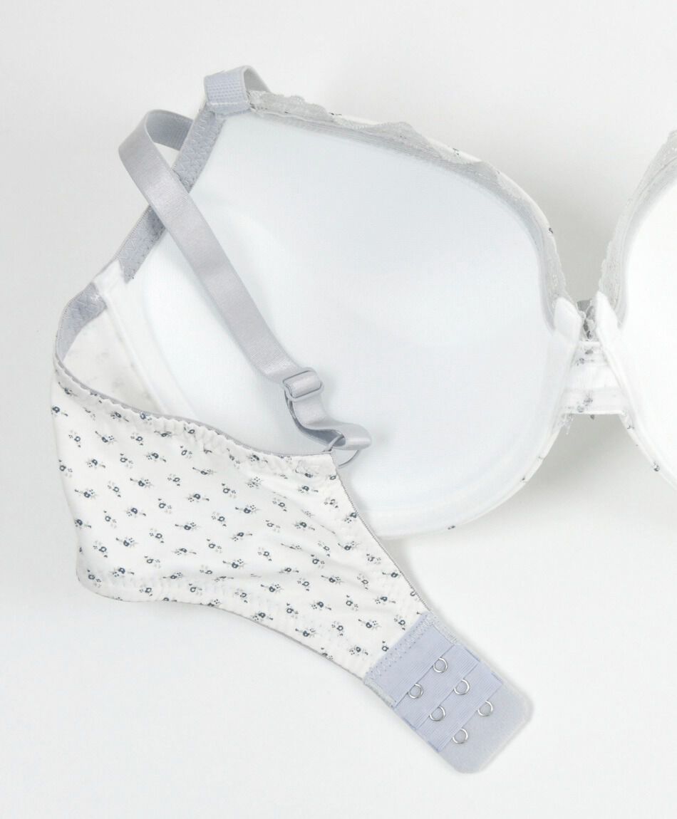 Sost&eacute;n mujer florecitas y puntos escote en v