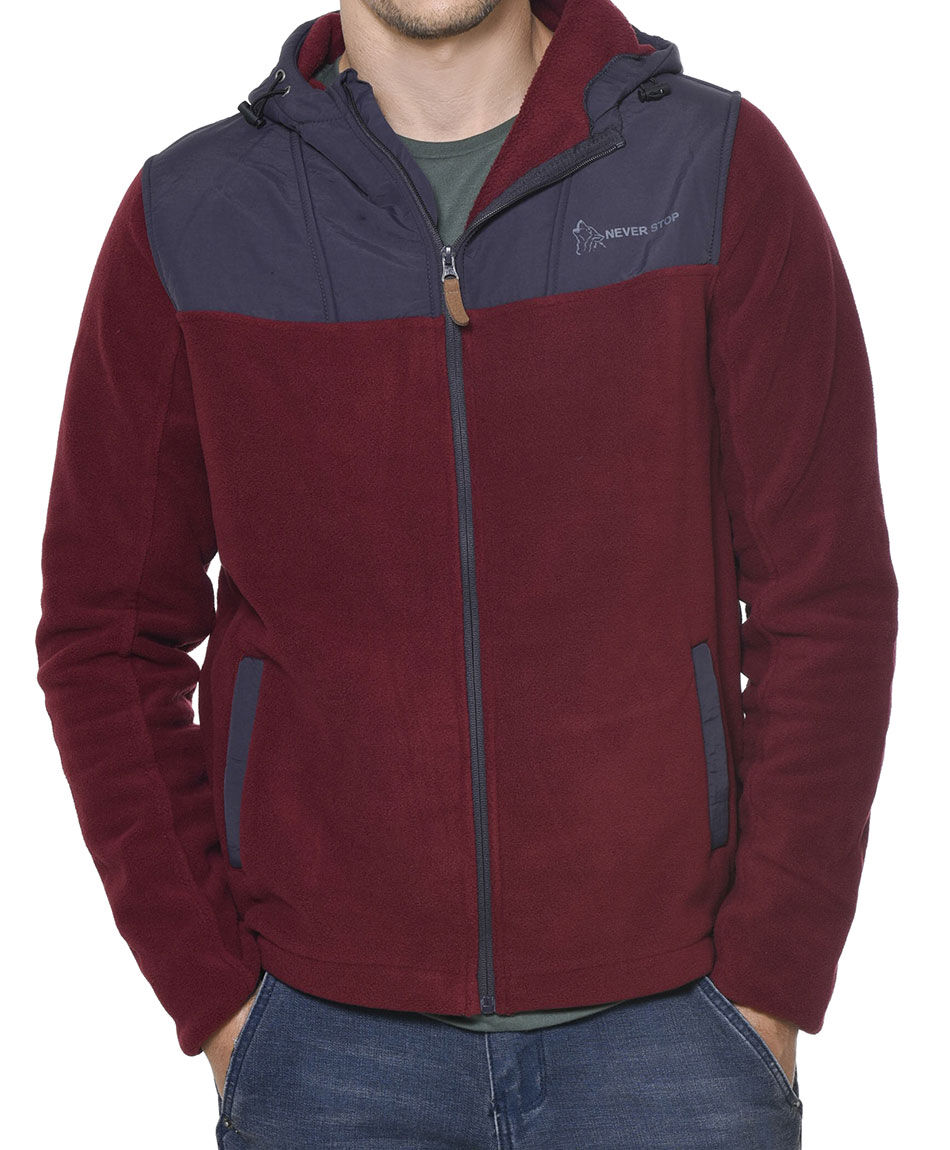 Chaqueta capucha polar fleece