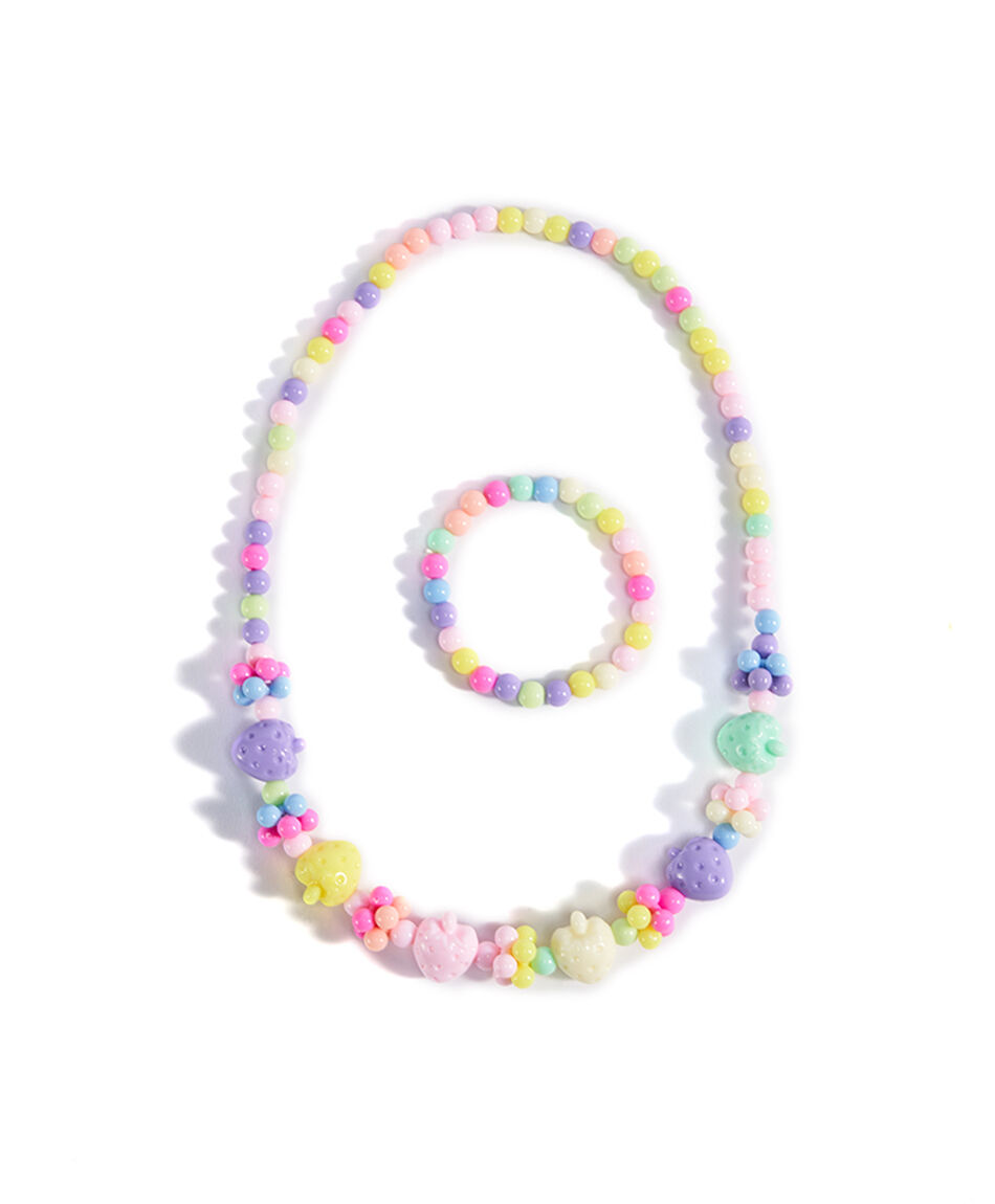 Set collar + pulsera infantil colores