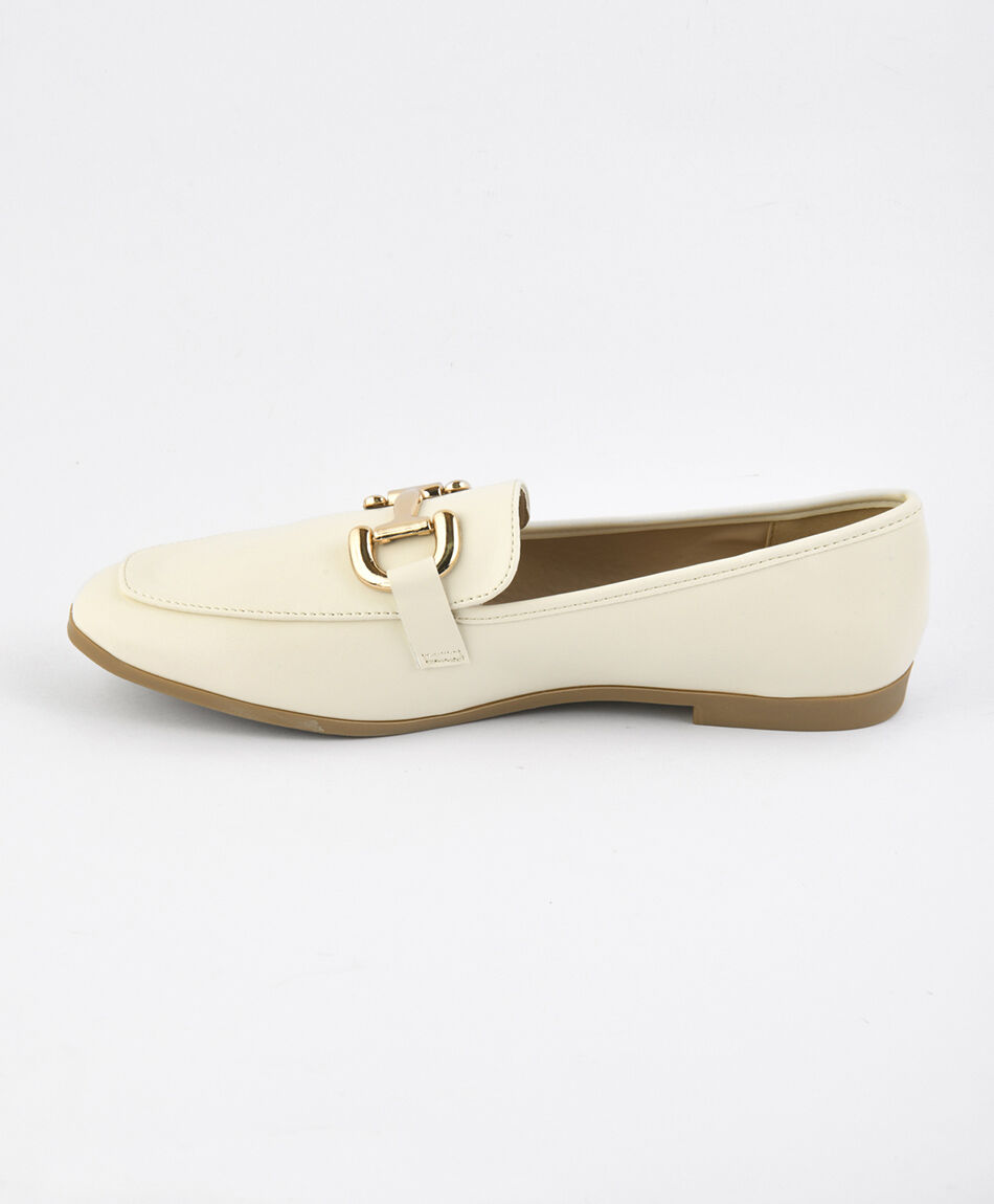 Mocas&iacute;n mujer detalle dorado